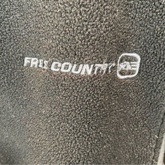 Mens Free Country Brand Full Zip Black and Grey Fleece Jacket Size Medium - Picture 3 of 5